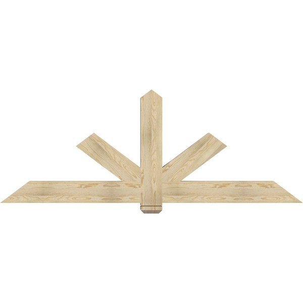 Ekena Millwork Kennewick Rough Sawn Timber Gable Bracket, Douglas Fir, 84"W x 31"H x 4"D x 6"F, 9/12 Pitch GBW084X31X0406KEN00RDF - main